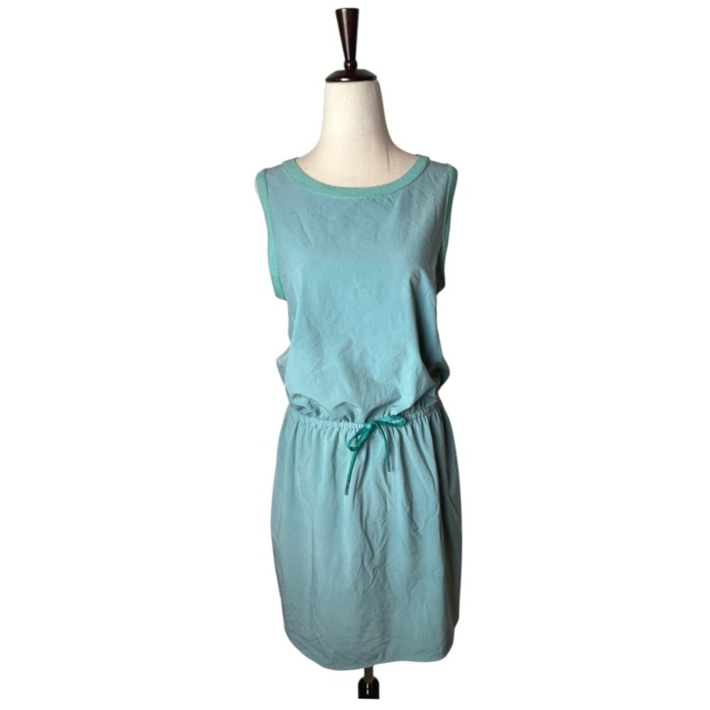 Athleta Dress Women Small Blue‎ Drawstring Waist Sleeveless Expedition Gorpcore